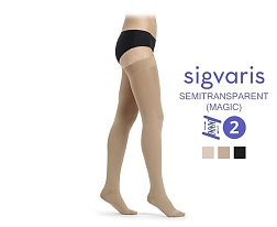Компрессионные чулки до паха на резинке, Sigvaris Style Semitransparent (Magic), серия MG2, класс компрессии 2, закрытый мысоккупить в интернет-магазине ортопедических изделий Ортовен Компрессионные чулки до паха на резинке, Sigvaris Style Semitransparent (Magic), серия MG2, класс компрессии 2, закрытый мысок