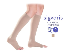 Компрессионные гольфы Sigvaris Essential Classical (Топ Файн), класс компрессии 2, серия TFS2, открытый мысок