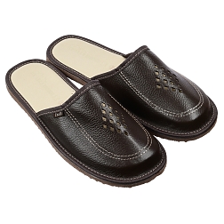 Тапочки мужские Evalli 31-003RF коричневыекупить в интернет-магазине ортопедических изделий Ортовен Тапочки мужские Evalli 31-003RF коричневые